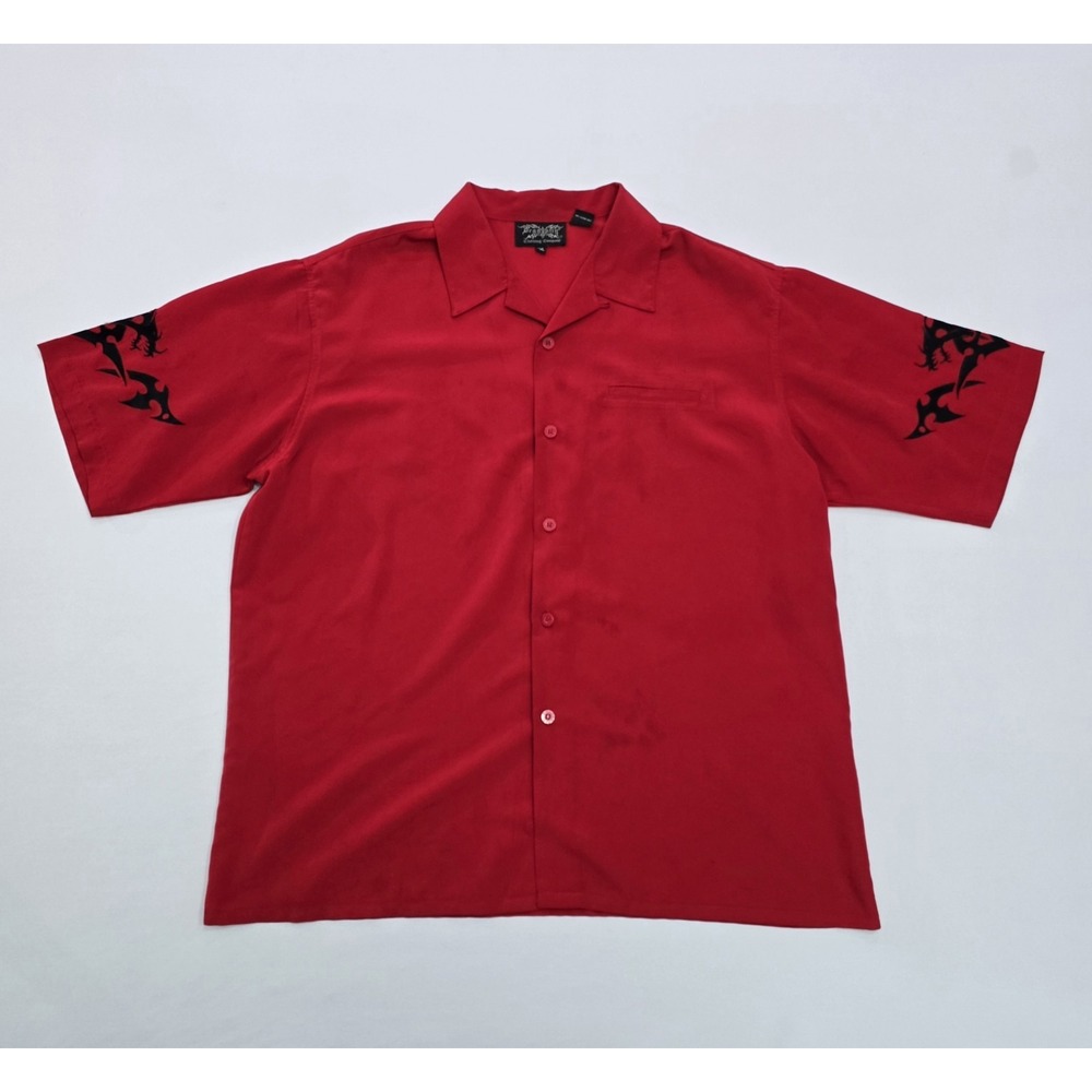 Dragonfly Clothing Company Mens XXL Red Tribal Dragon Short Sleeve Shirt